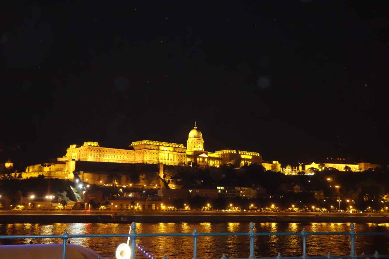 Budapest, Schlossberg auf der Buda-Seite bei Nacht
