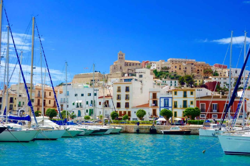 Ibiza, Eivissa Stadt vom Wasser