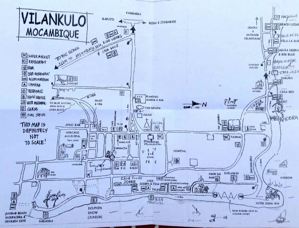 Mosambik, Vilankulos, Stadtplan