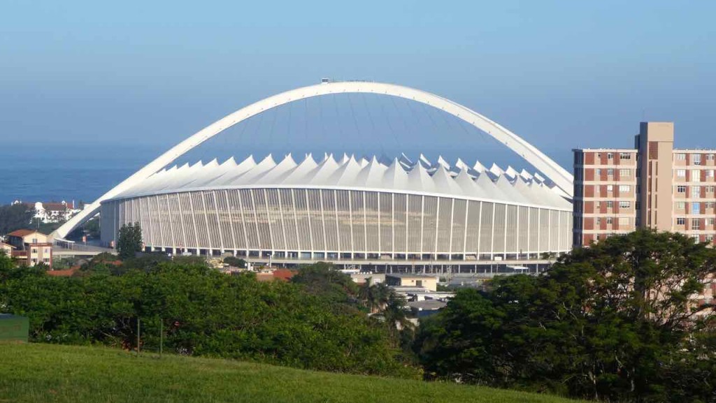 Südafrika Durban, Blick vom Viewpoint The Cube, Stadion
