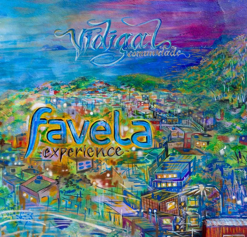 Favela Vidigal Rio de Janeiro, Wandbild