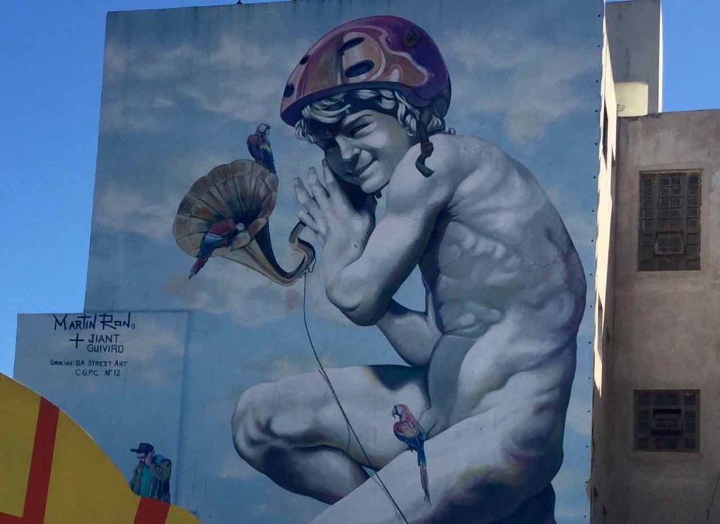 Buenos Aires Street Art, Detail links, Artist: Martin Ron, iPod-Foto