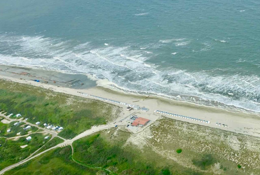Texel Strände: Strand aus der Luft gesehen