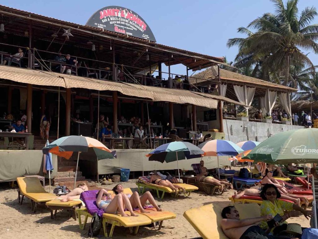 Anjuna Beach, Janet & John's Bar & Restaurant, Copyright Peter Pohle