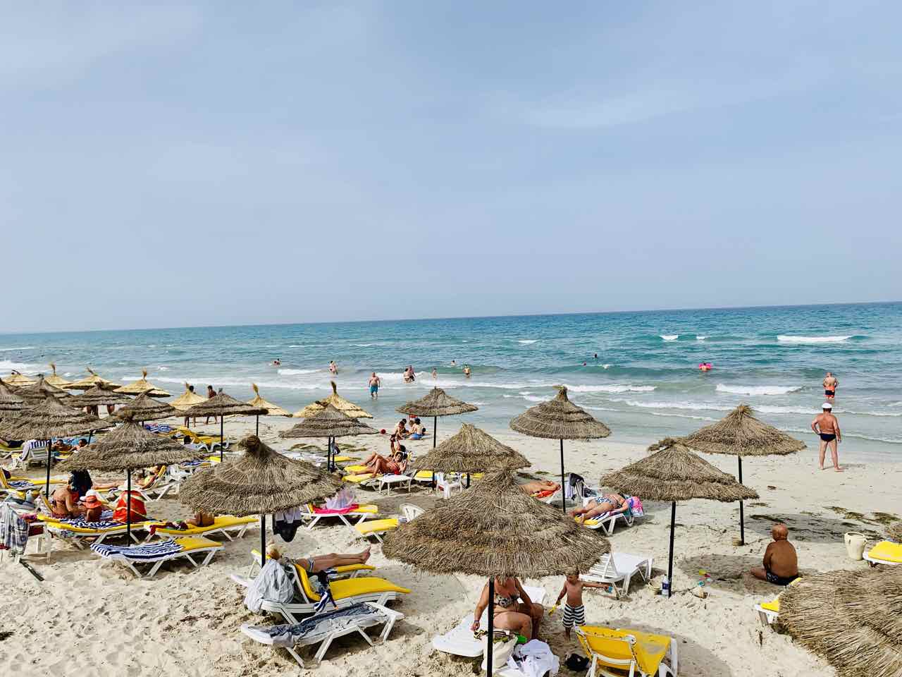 Im Norden von Tunesien: Strand von Mahdia beim Hotel Mahdia Beach