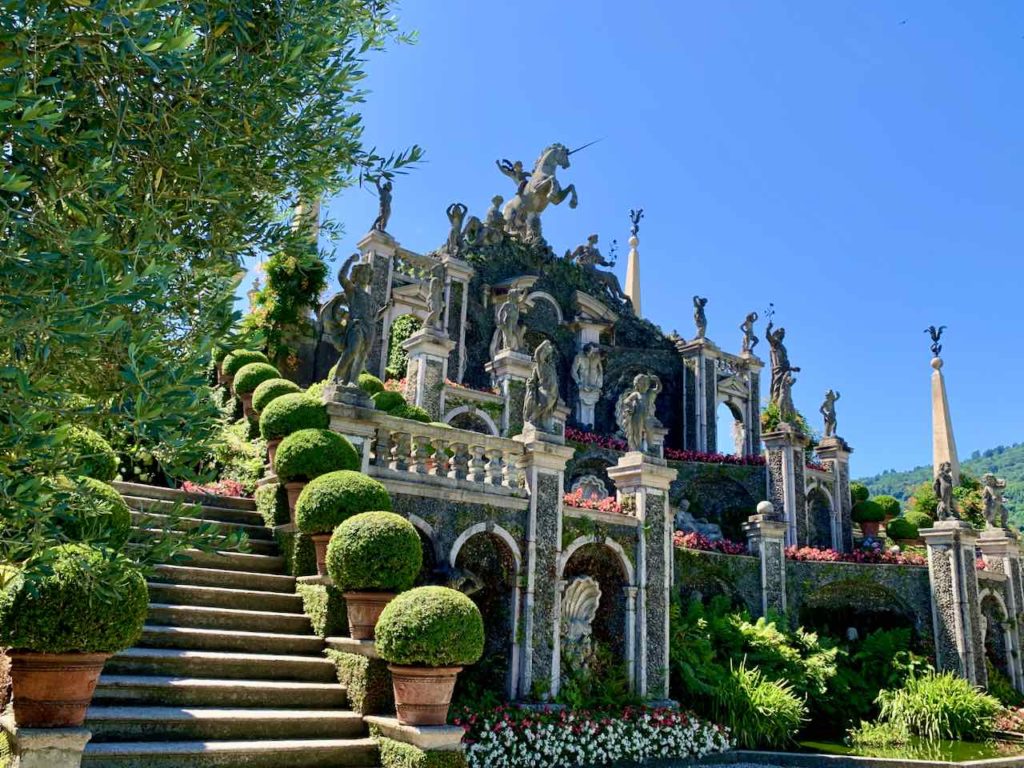 Borromäische Inseln: Teatro Massimo im Botanischen Garten der Isola Bella auf dem Lago Maggiore, Italien