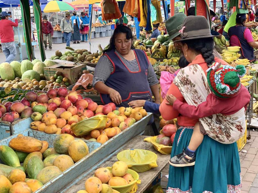 Markt in Alausí, Ecuador
