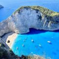 Zakynthos, Navagio Bay mit Shipswreck Beach von oben