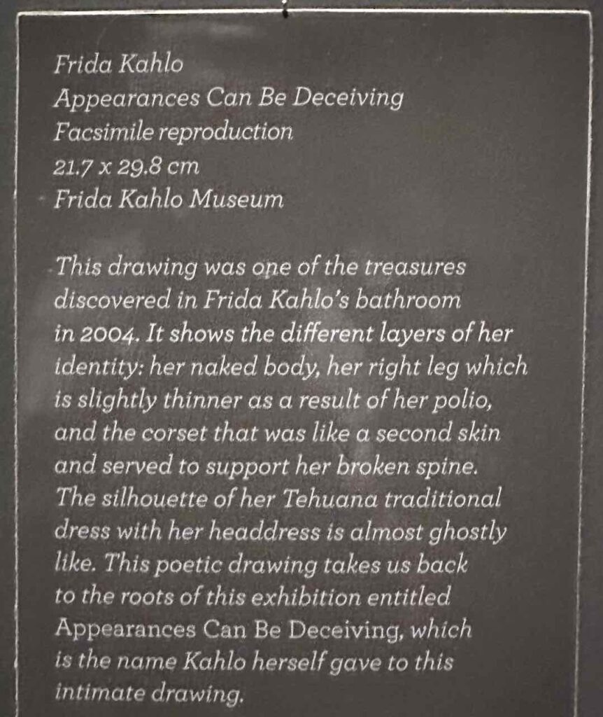 Beschriftung einer Zeichnung von Frida Kahlo, Museo Frida Kahlo / Casa Azul, Coyoacán, Mexiko Stadt, © PetersTavel Peter Pohle